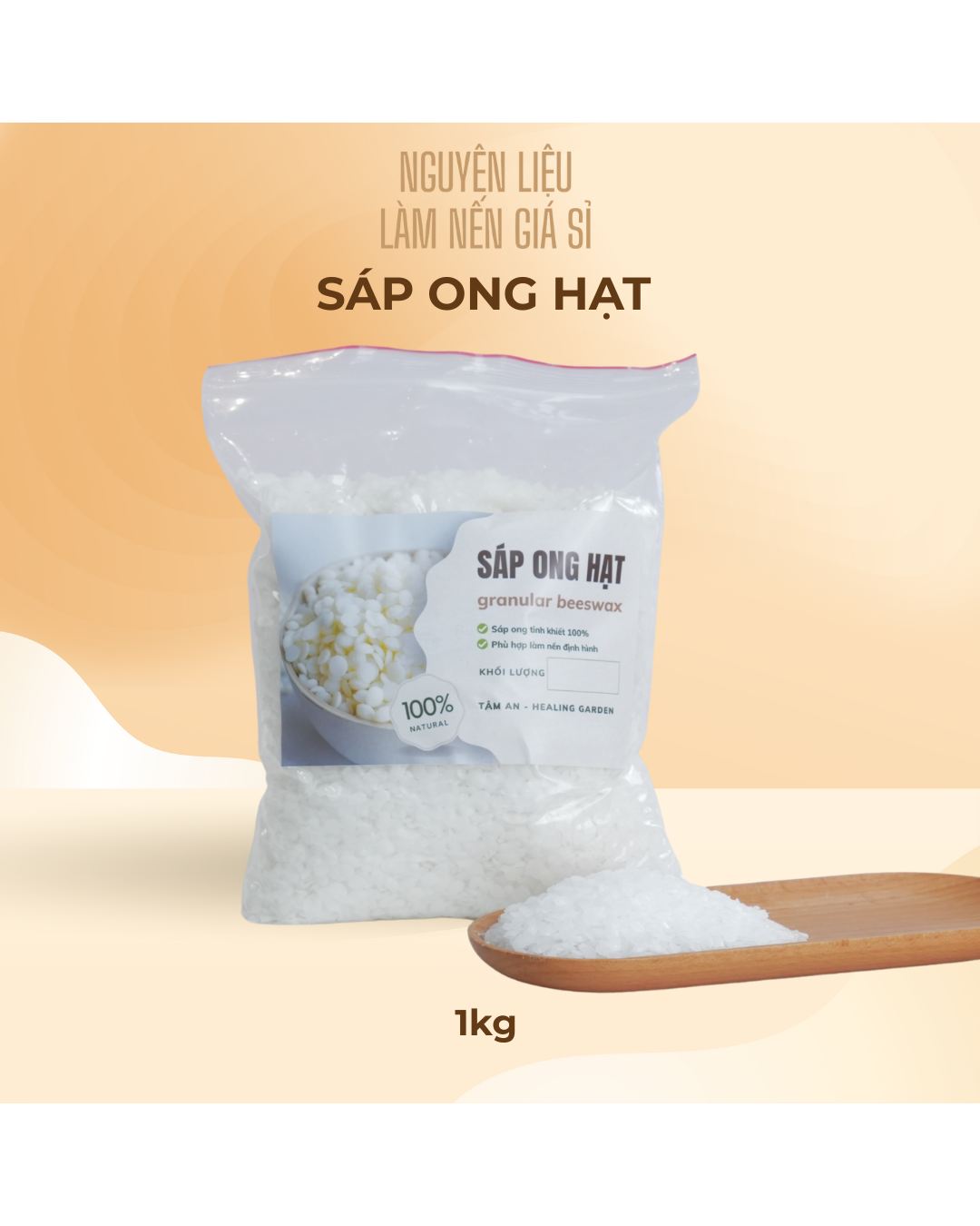 sáp ong hạt 1kg