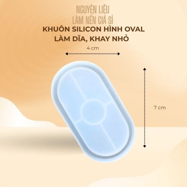 KHUÔN SILICON HÌNH OVAL LÀM DĨA, KHAY NHỎ