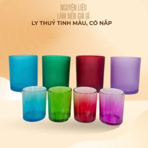 LY THUỶ TINH MÀU CÓ NẮP