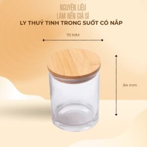 LY THUỶ TINH TRONG SUỐT CÓ NẮP