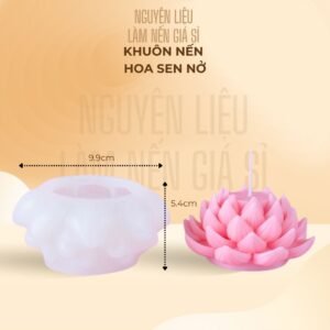 Khuôn làm nến hình hoa sen nở