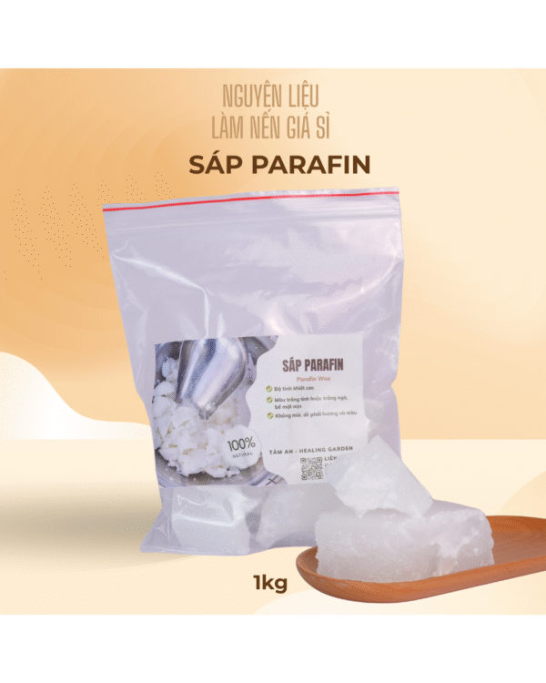 Sáp Parafin 1kg – Nguyên liệu làm nến thơm, trắng đẹp.