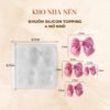 KHUÔN SILICON LÀM TOPPING 4 NƠ NHỎ