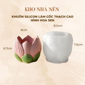 KHUÔN SILICON THẠCH CAO CỐC NẾN HÌNH HOA SEN