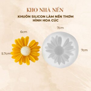 KHUÔN SILICON LÀM NẾN HÌNH HOA CÚC