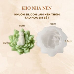 KHUÔN SILICON NẾN THƠM TẠO HÌNH HOA EM BÉ