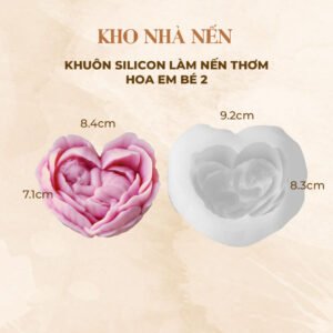 KHUÔN SILICON LÀM NẾN THƠM TẠO HÌNH HOA EM BÉ 2