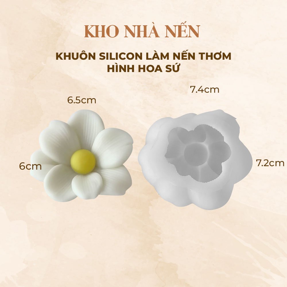 KHUÔN SILICON LÀM NẾN HÌNH HOA SỨ