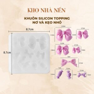 KHUÔN SILICON LÀM TOPPING NƠ VÀ HOA NHỎ