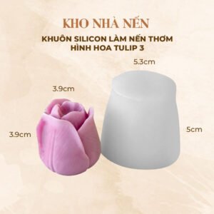 KHUÔN SILICON LÀM NẾN HÌNH HOA TULIP 3
