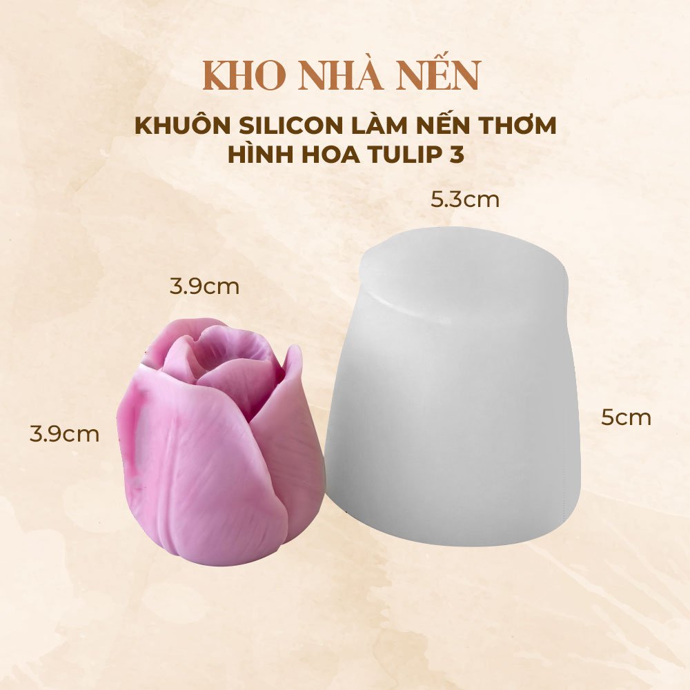 KHUÔN SILICON LÀM NẾN HÌNH HOA TULIP 3