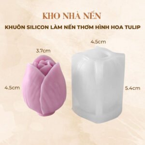 KHUÔN SILICON LÀM NẾN THƠM HÌNH HOA TULIP F645-1