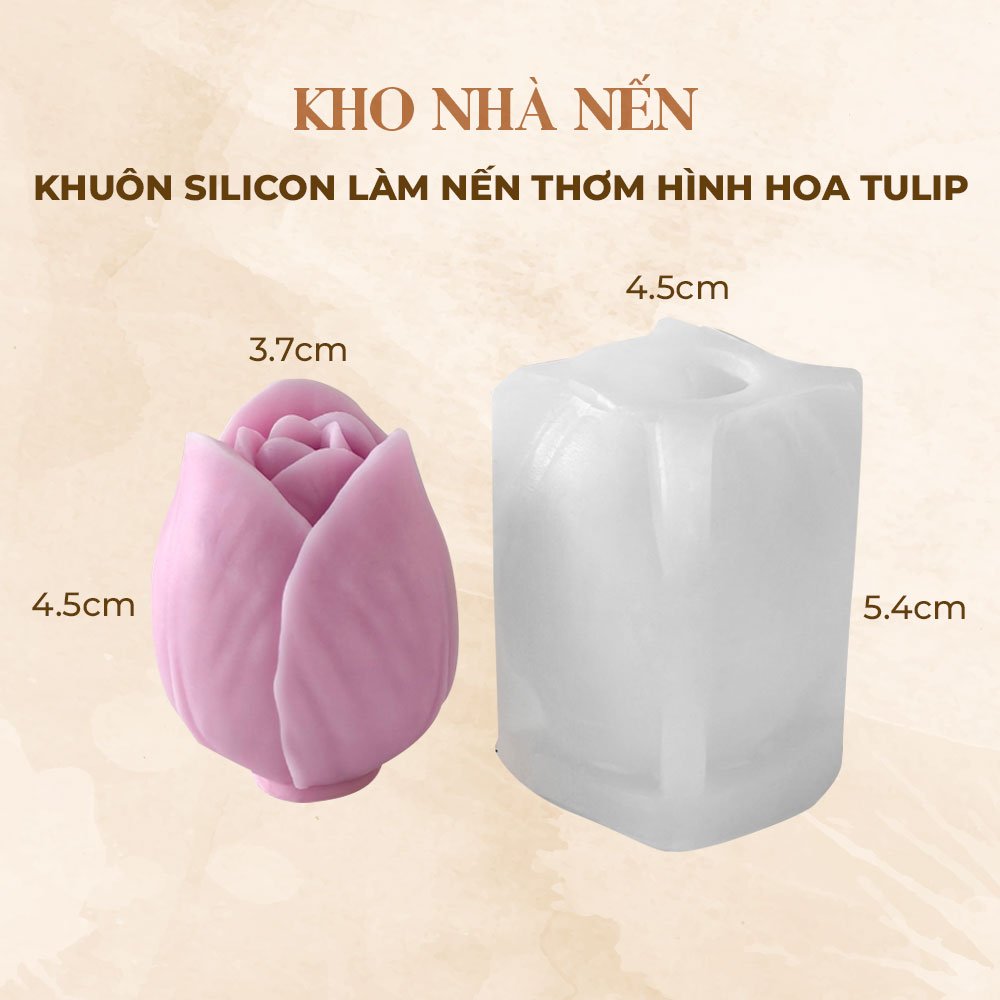 KHUÔN SILICON LÀM NẾN THƠM HÌNH HOA TULIP F645-1