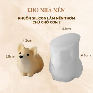 KHUÔN SILICON LÀM NẾN TẠO HÌNH CHÚ CHÓ CON 2
