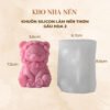 KHUÔN SILICON LÀM NẾN THƠM GẤU HOA 2
