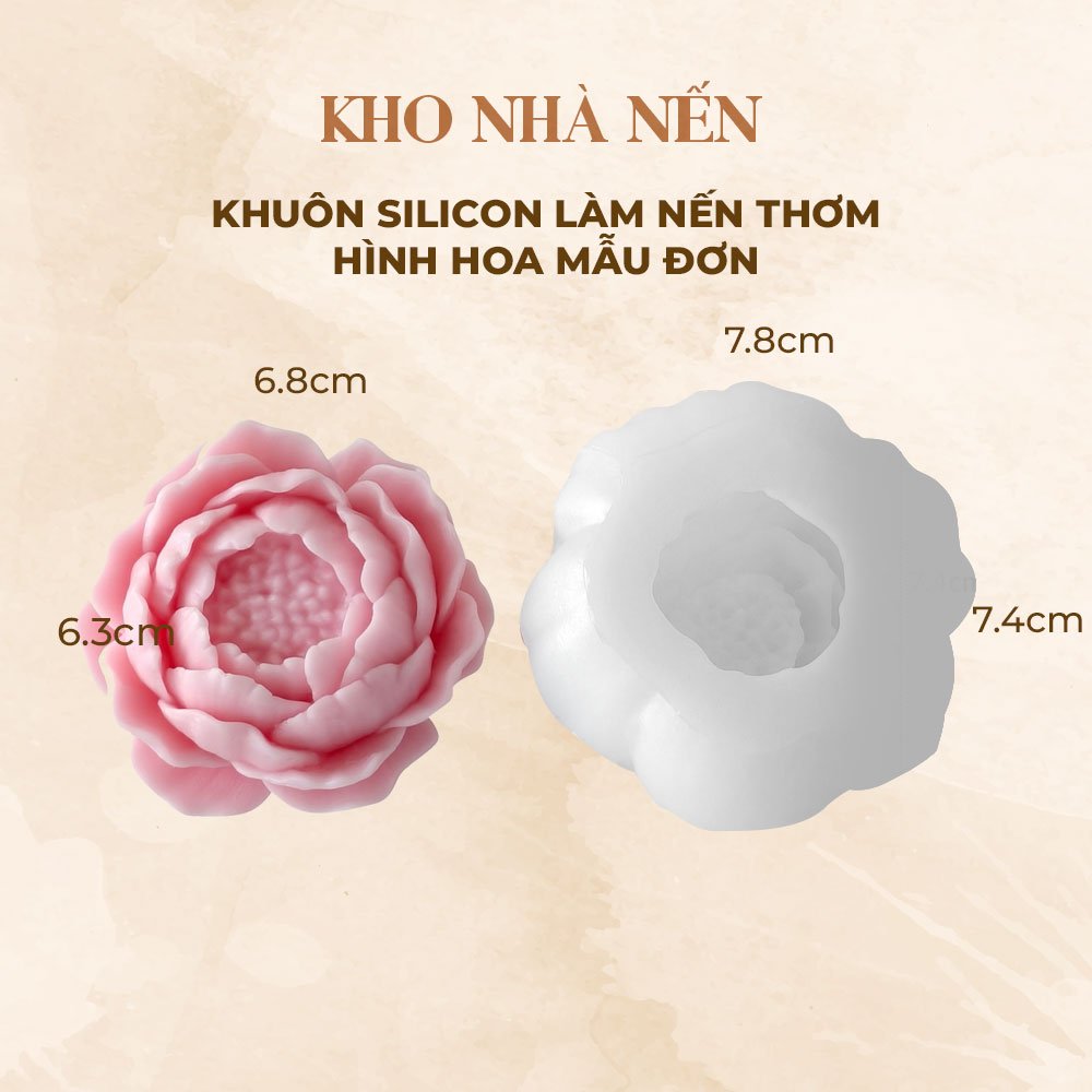 KHUÔN SILICON LÀM NẾN THƠM HOA MẪU ĐƠN