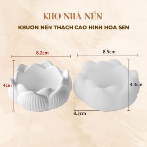 Khuôn nến thạch cao hình hoa sen cúng dường