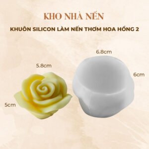 KHUÔN SILICON LÀM NẾN THƠM HOA HỒNG 2
